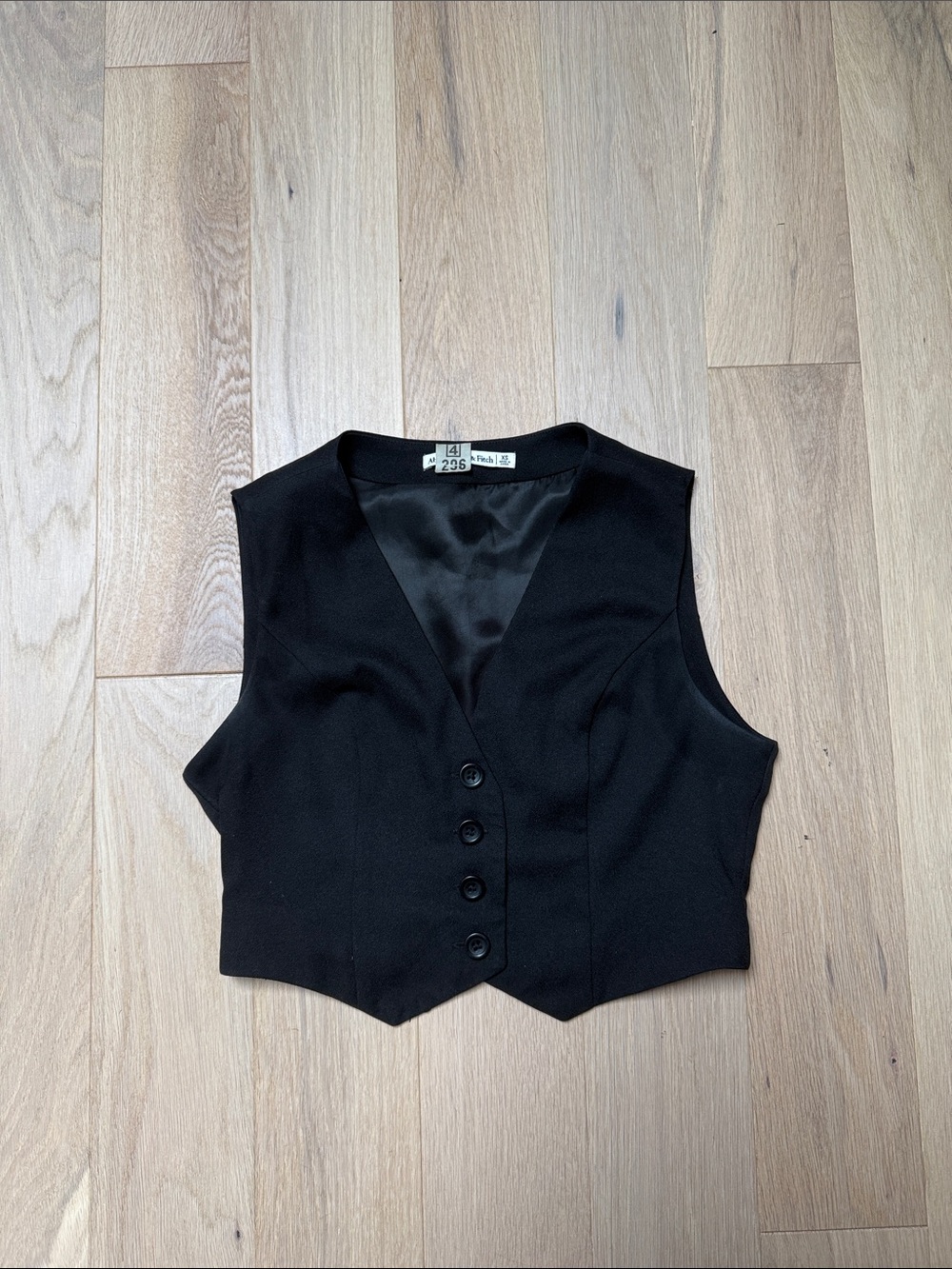 Abercrombie & Fitch Cropped Vest Y2K 90s Kate Moss Minimalist - Picture 2 of 8